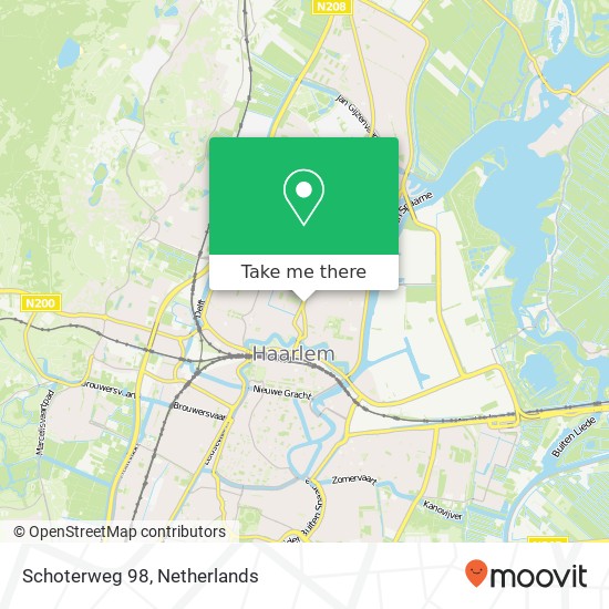 Schoterweg 98, 2021 HR Haarlem kaart