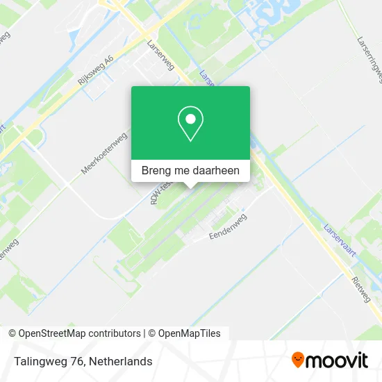 Talingweg 76 kaart
