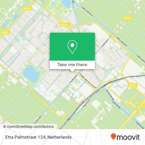 Etta Palmstraat 124, 2135 LJ Hoofddorp kaart