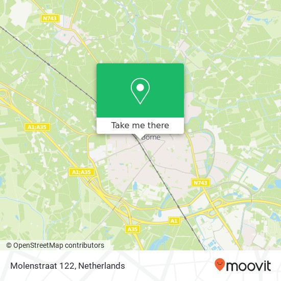 Molenstraat 122, Molenstraat 122, 7622 NG Borne, Nederland kaart