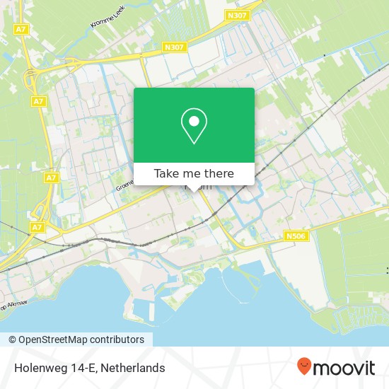 Holenweg 14-E, Holenweg 14-E, 1624 PB Hoorn, Nederland kaart