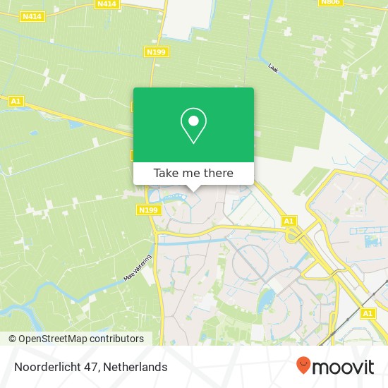 Noorderlicht 47, 3824 EC Amersfoort kaart