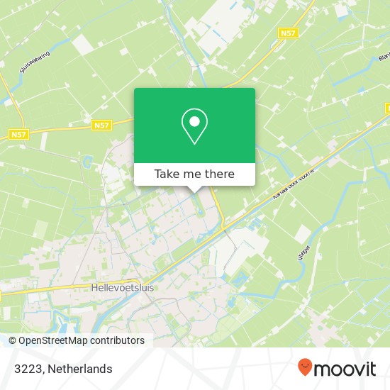 3223, 3223 Hellevoetsluis, Nederland kaart