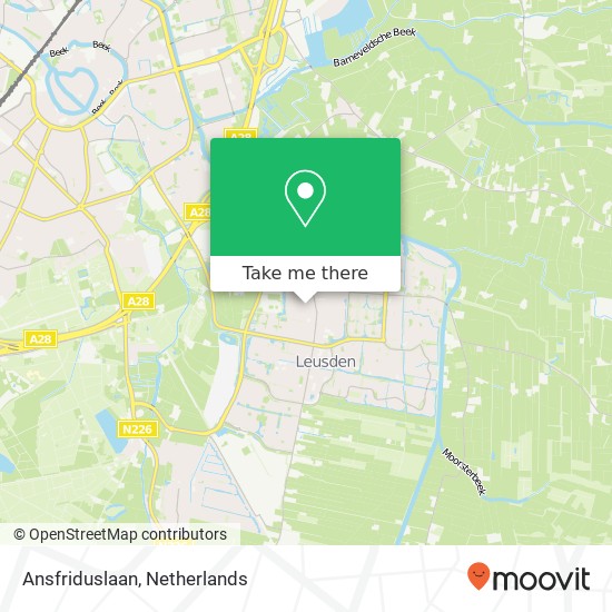 Ansfriduslaan, Ansfriduslaan, 3833 Leusden, Nederland kaart