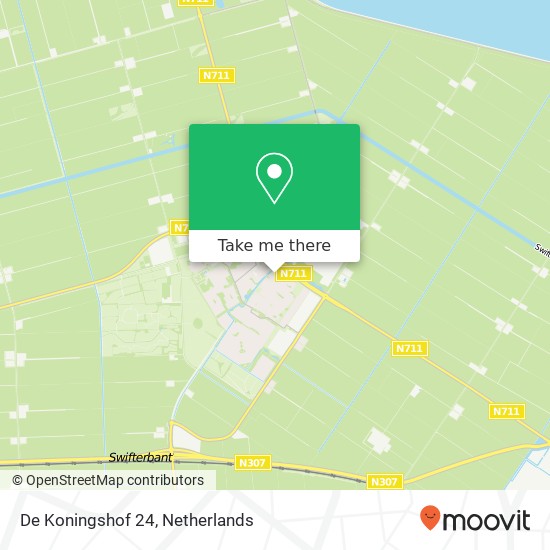 De Koningshof 24, 8255 DC Swifterbant kaart