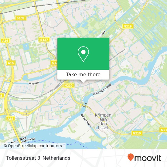 Tollensstraat 3, 2902 AP Capelle aan den IJssel kaart