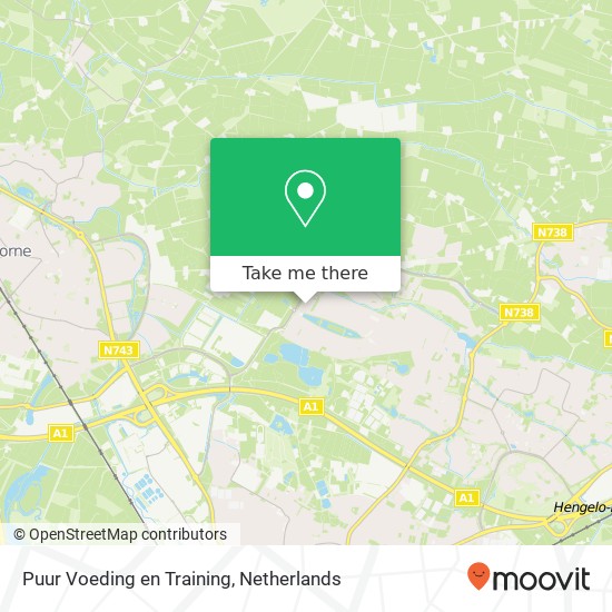 Puur Voeding en Training, Cardiffstraat 9 kaart