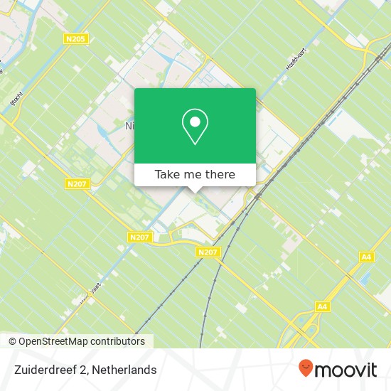 Zuiderdreef 2, 2153 CL Nieuw-Vennep kaart