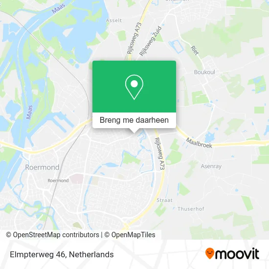Elmpterweg 46 kaart