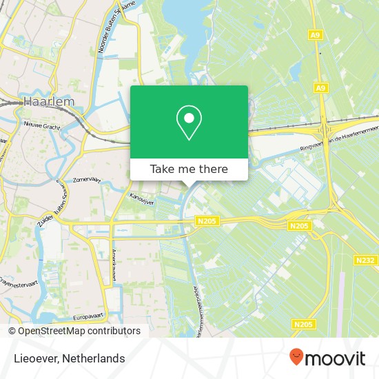 Lieoever, Lieoever, 2033 Haarlem, Nederland kaart