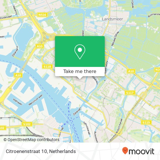 Citroenenstraat 10, 1033 LK Amsterdam kaart