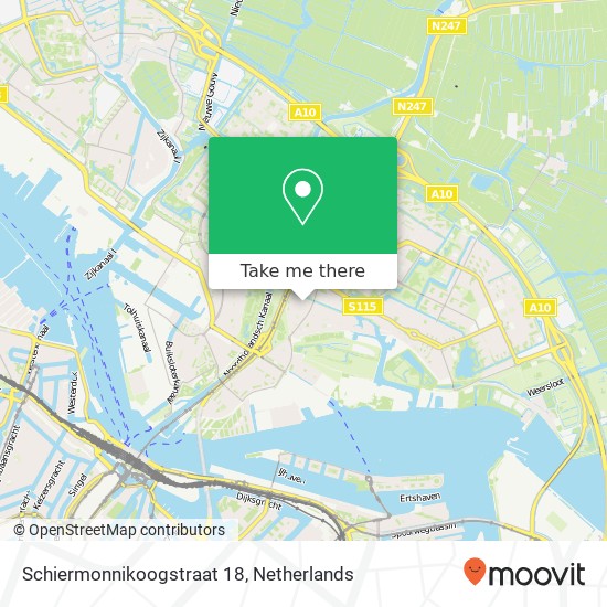 Schiermonnikoogstraat 18, 1025 RD Amsterdam kaart