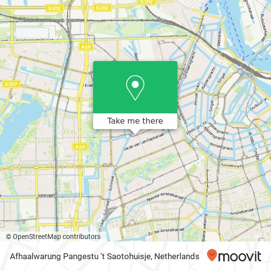 Afhaalwarung Pangestu 't Saotohuisje, Kinkerstraat 333 kaart