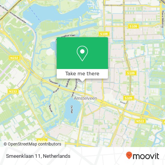 Smeenklaan 11, 1182 GC Amstelveen kaart