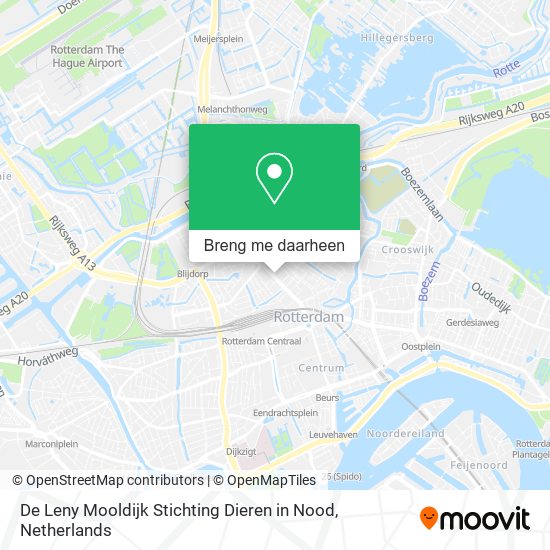 De Leny Mooldijk Stichting Dieren in Nood kaart