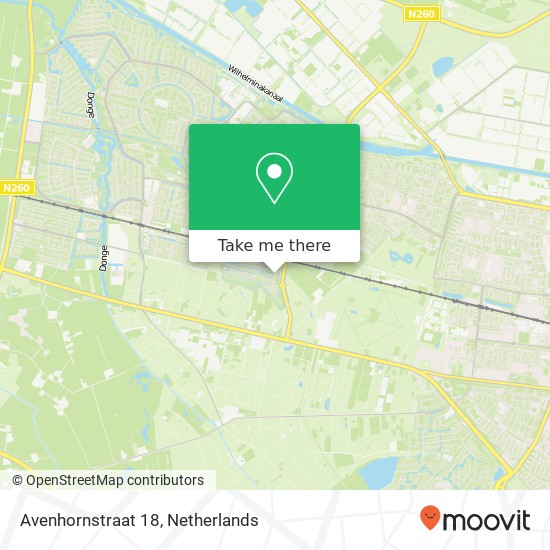 Avenhornstraat 18, 5036 CA Tilburg kaart