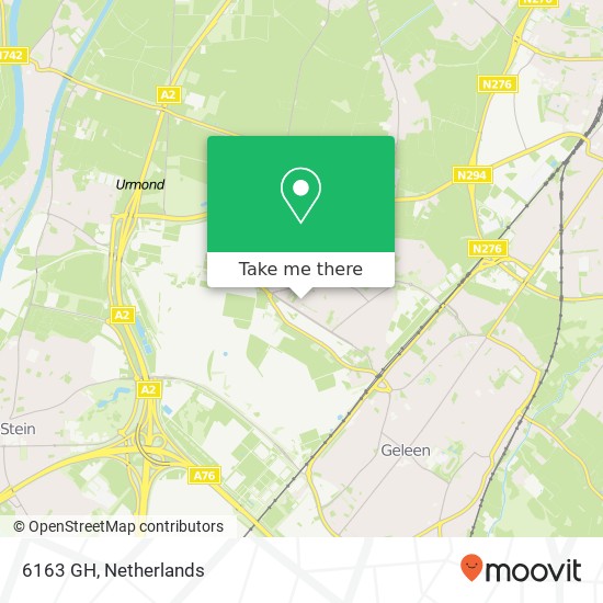 6163 GH, 6163 GH Geleen, Nederland kaart