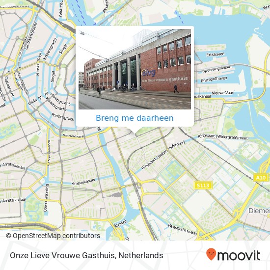 Onze Lieve Vrouwe Gasthuis, Oosterpark 9 kaart