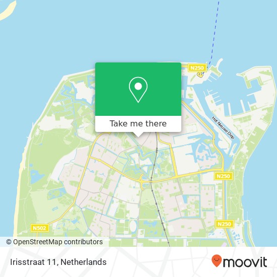 Irisstraat 11, 1782 MV Den Helder kaart