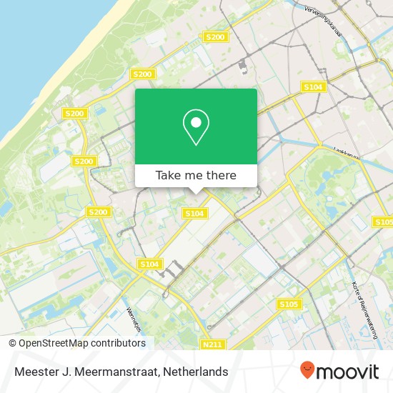 Meester J. Meermanstraat, 2552 MP Den Haag kaart