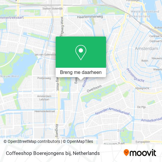 Coffeeshop Boerejongens bij kaart