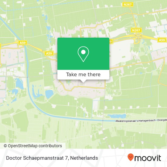 Doctor Schaepmanstraat 7, Doctor Schaepmanstraat 7, 5151 CH Drunen, Nederland kaart