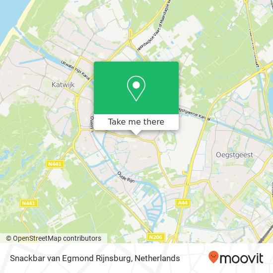 Snackbar van Egmond Rijnsburg, Sandtlaan 10 kaart