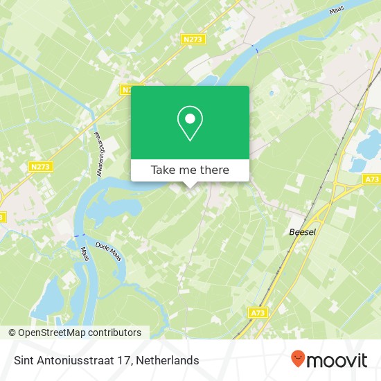 Sint Antoniusstraat 17, Sint Antoniusstraat 17, 5954 NB Beesel, Nederland kaart