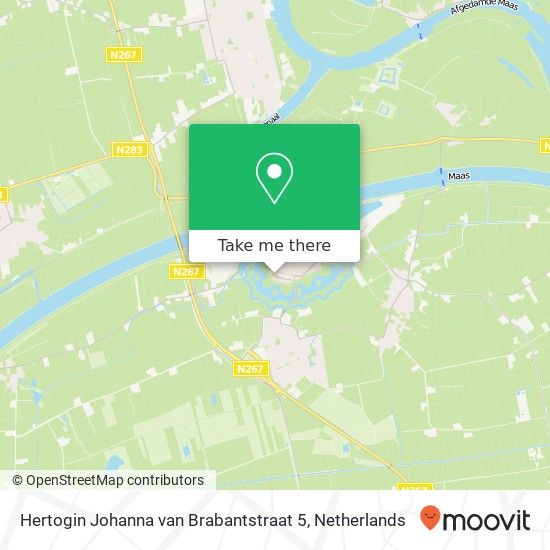 Hertogin Johanna van Brabantstraat 5, 5256 EM Heusden kaart