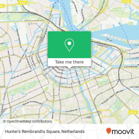 Hunter's Rembrandts Square, Utrechtsestraat 14 kaart