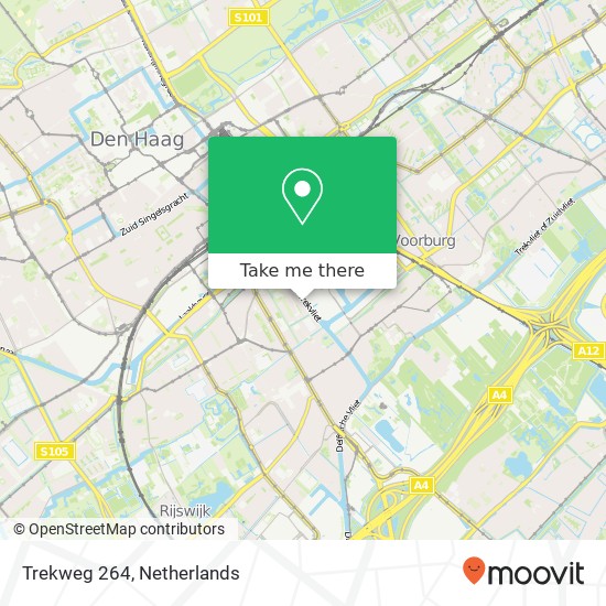 Trekweg 264, 2516 SL Den Haag kaart