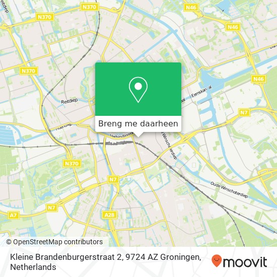 Kleine Brandenburgerstraat 2, 9724 AZ Groningen kaart