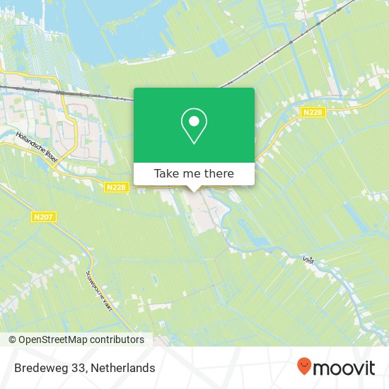 Bredeweg 33, 2851 VB Haastrecht kaart