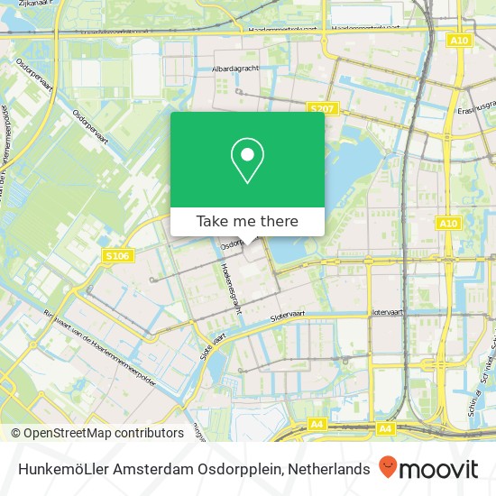 HunkemöLler Amsterdam Osdorpplein, Osdorpplein 374 kaart