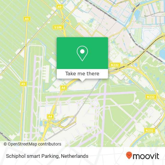 Schiphol smart Parking, Holiday Avenue kaart
