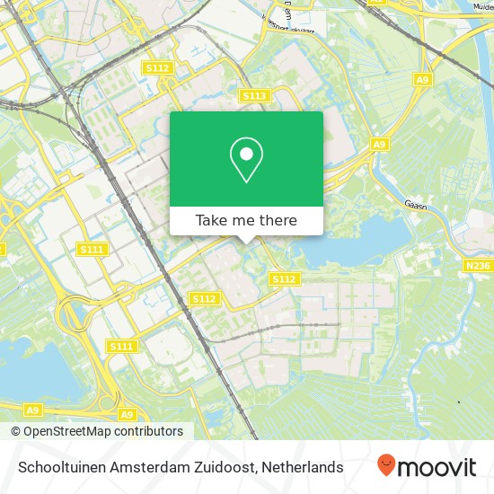 Schooltuinen Amsterdam Zuidoost, Reigersbospad kaart