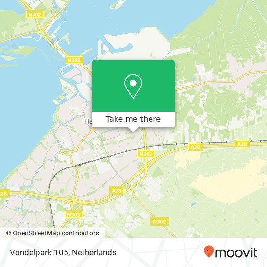 Vondelpark 105, 3842 GS Harderwijk kaart