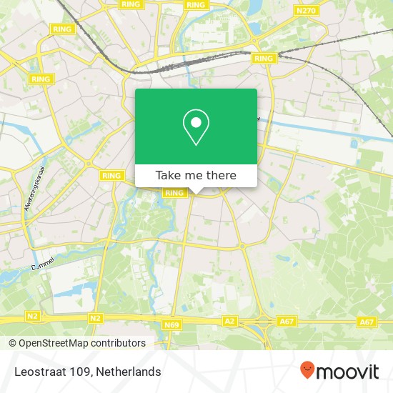 Leostraat 109, 5644 PC Eindhoven kaart