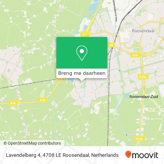 Lavendelberg 4, 4708 LE Roosendaal kaart