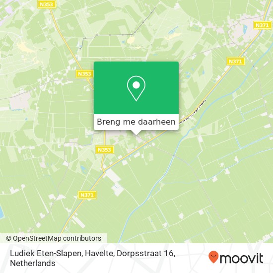 Ludiek Eten-Slapen, Havelte, Dorpsstraat 16 kaart