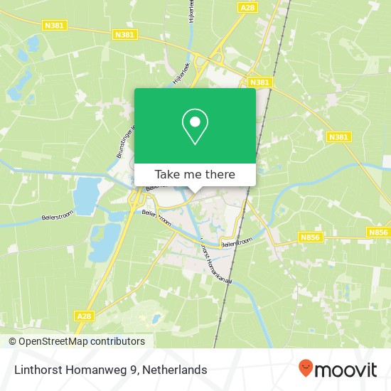 Linthorst Homanweg 9, 9411 KC Beilen kaart