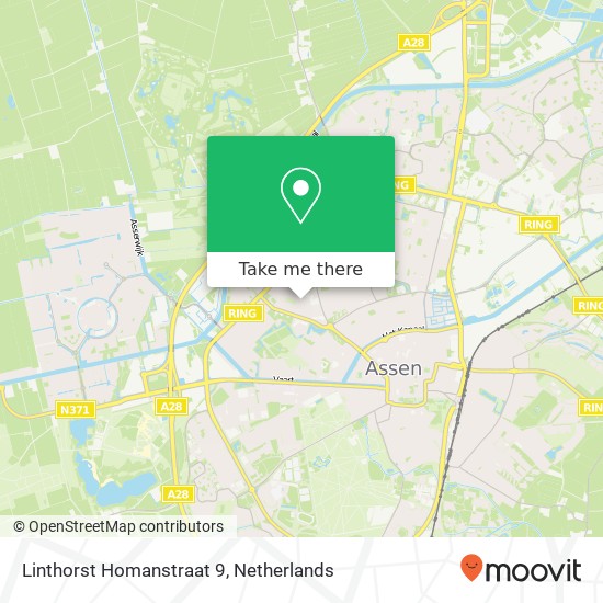 Linthorst Homanstraat 9, 9406 KL Assen kaart