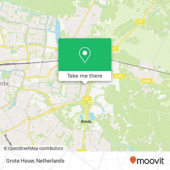 Grote Houw, Grote Houw, 4817 Breda, Nederland kaart