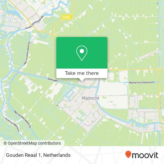 Gouden Reaal 1, 3641 NG Mijdrecht kaart