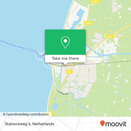 Stationsweg 6, Stationsweg 6, 8861 GA Harlingen, Nederland kaart