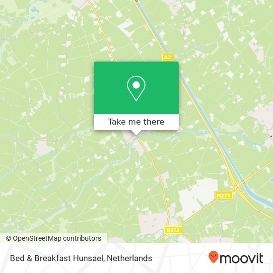 Bed & Breakfast Hunsael kaart