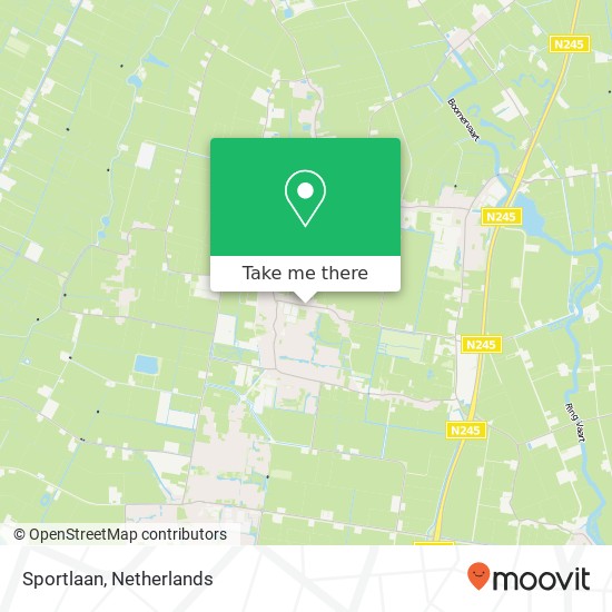 Sportlaan, Sportlaan, Tuitjenhorn, Nederland kaart