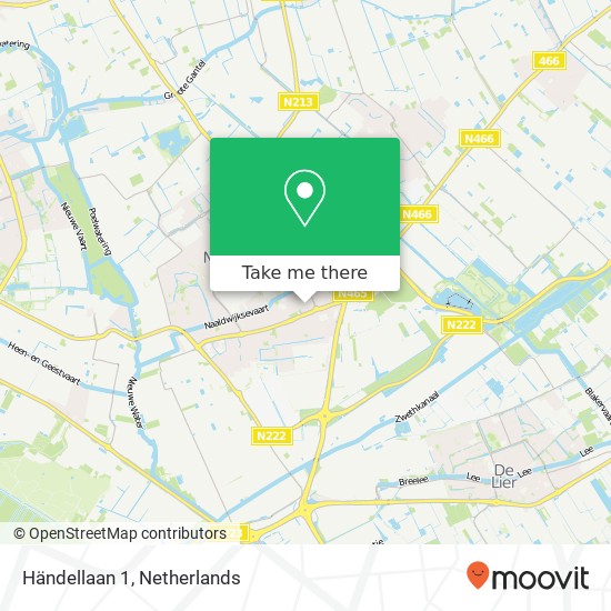 Händellaan 1, 2671 VB Naaldwijk kaart