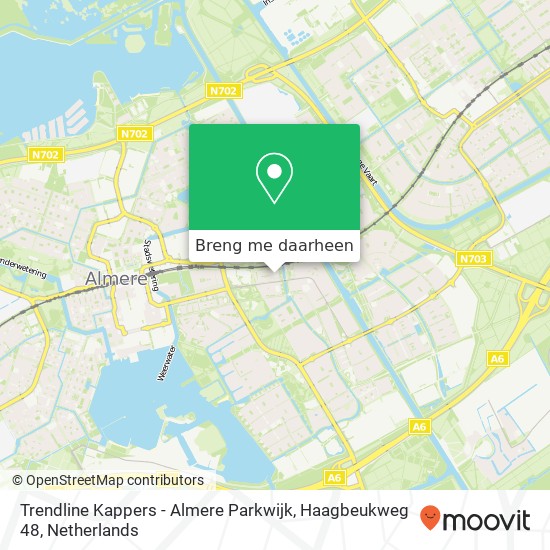 Trendline Kappers - Almere Parkwijk, Haagbeukweg 48 kaart