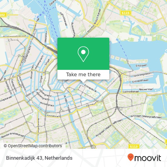 Binnenkadijk 43, Binnenkadijk 43, 1018 Amsterdam, Nederland kaart